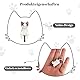 Lixstyea 8 Pcs Süße mini deko Katzenfiguren - Auto Rückspiegel Katze Deko Katzenfigur, Katzen Deko Armaturenbrett, Rückspiegel niedliche Kätzchen Figur Dekoratives