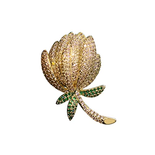 Broche fleur zirconia pour sublimer vos vestes de tailleur et écharpes de cérémonie
