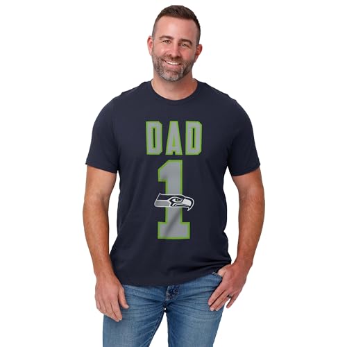Image of FOCO NFL Mens NFL Team Logo Tee Shirt #1 Dad T-Shirt