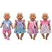 4 Pack Doll Clothes for 13-16 inch Dolls, Dress for 13-16 inches Dolls