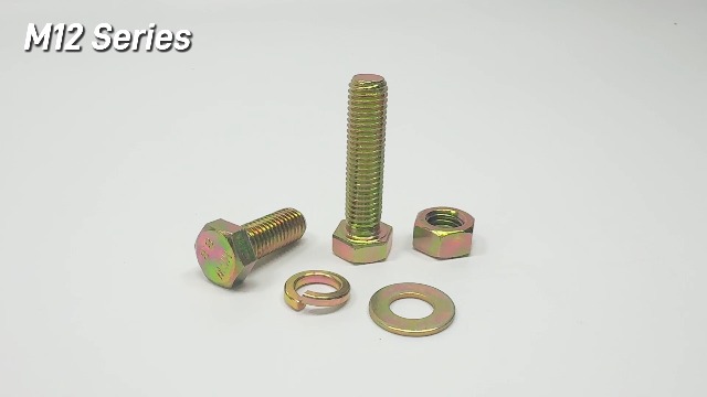 Image of Quibbay 976pcs Nuts and Bolts Assortment Kit, Grade 8.8 Metric Bolt Assortment with Assorted Nuts and Washers, Heavy Duty M6 M8 M10 M12 Hex Bolts and Nuts Kit, Yellow Zinc Plated, Length from 16-50mm