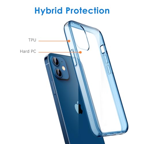 Image of JETech Case for iPhone 12 /12 Pro, Anti-Yellowing, Jean Indigo