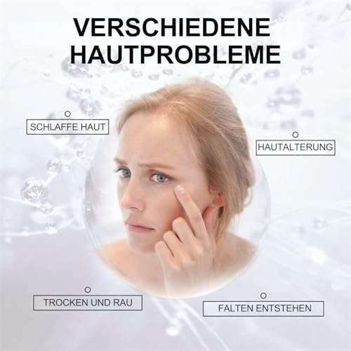 Luxus Anti Falten Pflege Gesichtscreme mit Dual Peptiden für reife Haut–Feuchtigkeitscreme Gesicht mit Lifting Effekt,Anti Aging Gesichtspflege strafft & regeneriert Mit Nicotinamide & Squalane,50g