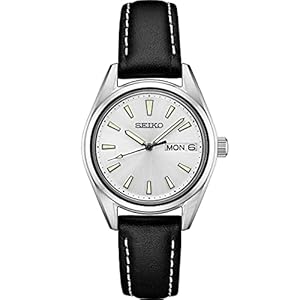 Seiko Women’s Japanese Quartz Dress Watch with Stainless Steel Strap.