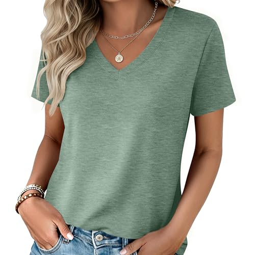 Zeagoo Womens Tops Summer Short Sleeve T Shirts Basic Trendy Clothes
