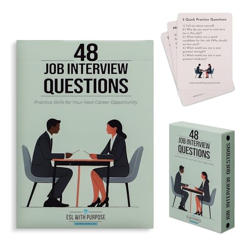 48 Job Interview Questions Cards - Practice Skills for Your Next Career...