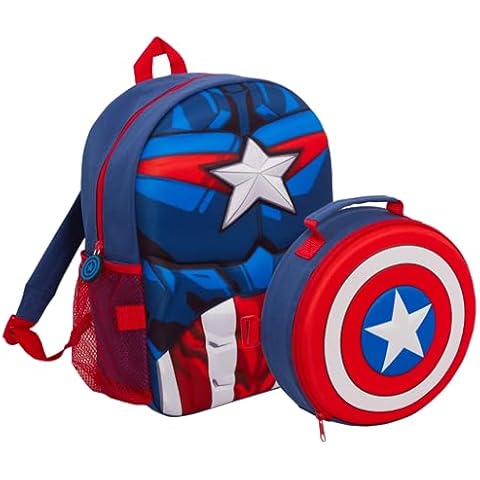 Captain America Backpack and Lunch Bag Set Cover