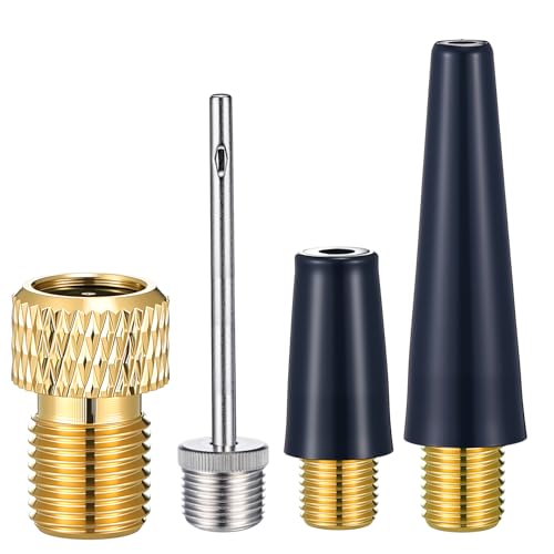 Shappy 4 Pcs Ball Pump Needle Set Needle Inflator Kit for Air Pump Accessories Nozzle Inflator Adapter for Football Basketball Volleyball Swim Ring Balloon Bike