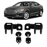 Car Hood Bumper Stopper & Headlight Lamp Mount Bracket Set Right Left Side for 2013-2020 Ford Fusion, Mustang, Expedition, Lincoln MKZ DS73-16K808-AA DS7Z16758D DS7Z16758C (4Pcs/Set)
