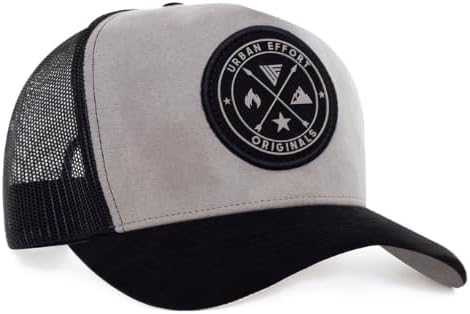 Urban Effort Mesh Back Cap - for Men and Women Baseball Hat 5-Panel Trucker Hat - Great Snapback Closure for Hunting & Hiking