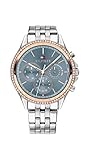 Multifunktions-Uhrwerk Tommy Hilfiger Damen Multi Zifferblatt Quarz Uhr mit Edelstahl Armband 1781976