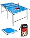PRO-SPIN Compact Ping Pong Table - 72" x 41" Mid-Size, Foldable, Portable Ping Pong Set | 100% Pre-Assembled Weatherproof Indoor/Outdoor | Includes Net, Cover, Table Tennis Paddles & Balls