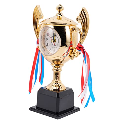 トロフィー目覚まし時計 学生時計プレゼント 学生の目覚まし時計 寝室の目覚まし時計 感謝の贈り物 卒業 テーブルデスクタイムクロック 優勝トロフィーカップ 装飾目覚まし時計 デスク