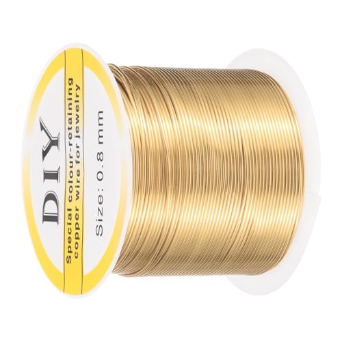 Fil de cuivre calibre 20 doré vif pour création de bijoux artisanaux et loisirs créatifs