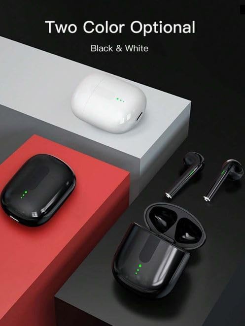 LY02 Wireless Mini-in-Ear Earbuds in Black and White