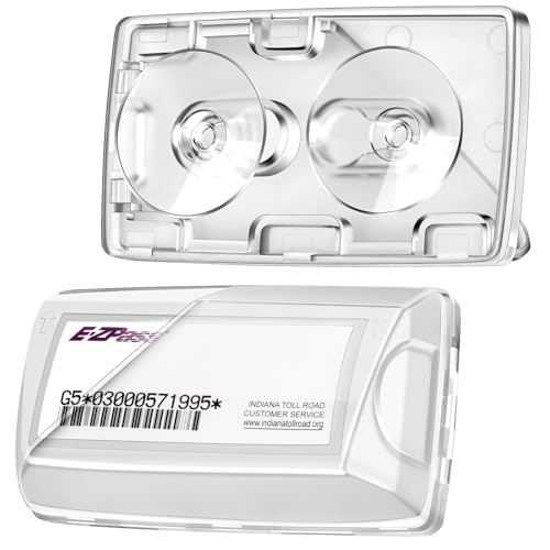 HOIGRBOM EZ Pass Holder for Windshield, Toll Pass Transponder Holder with 2 Spare Interchangeable