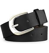 JASGOOD Women's Leather Belts for Jeans Pants Dresses Ladies Waist Belt Holes Around Leather Belt...