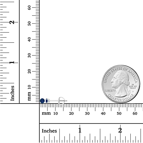 14K Gold Plated 925 Sterling Silver Hypoallergenic 3mm Round Genuine Birthstone Solitaire Screwback Stud Earrings4