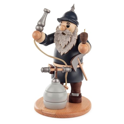 Rudolphs Schatzkiste Räucherfigur Blauer Feuerwehrmann mit Bart,...