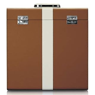 Lenco Classic Phono TTA-301 Mallette de rangement pour 30 disques vinyles avec poignée de transport et boucle de valise… – Image 5