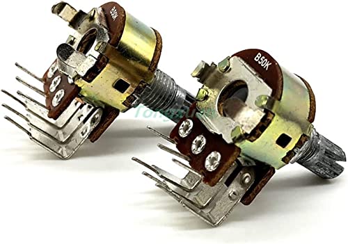 Interrupteur potentiomètre B10K double volume axe prune 15mm 148 16 type - 5
