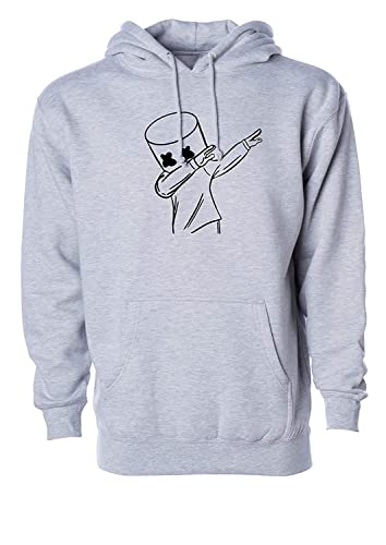 Image of WearIndia Unisex-Adult Cotton Blend Neck Hooded Sweatshirt (W New DANCEMELO Hoodie Grey
