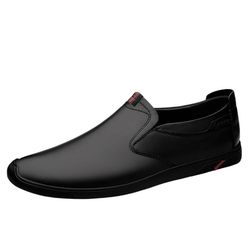 Men Dress Oxford Shoes Wedding Uniform Casual Non Slip Rubber Sole Slip Resistant Anti-Slip Classic Slip On Vegan Pu Leather Round Toe