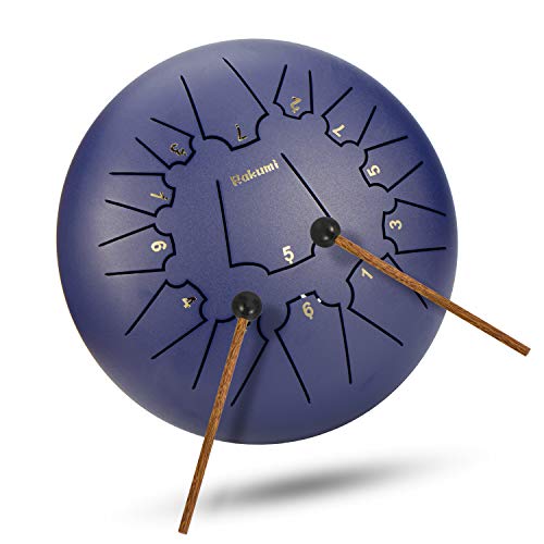 12 Inch 13 Note Titanium Steel Tongue Drum Percussion Instrument Hand Pan Drum with Drum Mallets Carry Bag