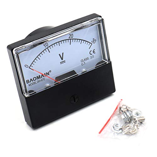 Image of BAOMAIN DH-670 DC 0-30V Class 2.5 Analog Panel Volt Meter | DC 0-30V panel voltmeter for easy voltage testing. Class 2.5 accuracy with clear scale.