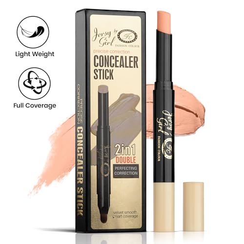 Image of Fashion Colour Precise Correction Concealer Stick | 2-in-1 Double Perfecting with Soft Brush | Full Coverage, Buildable Formula | Smooth & Lightweight | Dark Circle & Blemish Conceal | 2.2g Shade::03