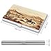 West Desert Cactus with Cowboys Riding Horses Business Card Holder Fashion Aluminum Alloy Flip Cover Credit Card Holder High End Professional Name Cards Case Exquisite Pocket Metal Cards Holder for Wo