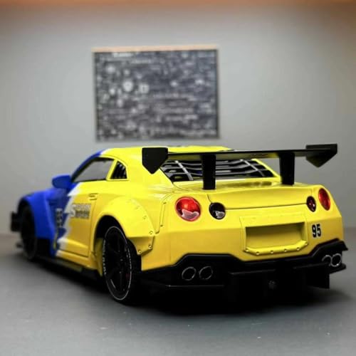 Image of NISHCHAY 1:24 Scale Nissan Skyline GTR-R34 Diecast Models Alloy Diecast Toy Car Alloy Sports Car Model Vehicle Sound Light & Pull Back Toy for Kids Gift (Nissan GTR)