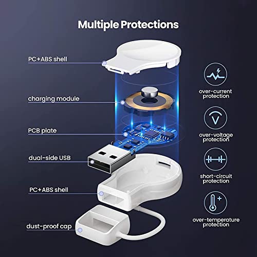 Newdery Charger For Apple Watch Portable Iwatch Usb Wireless Charger, Travel Cordless Charger With Light Weight Magnetic Quick Charge For Apple Watch Ultra Series 8 7 Se 6 5 4 3 2 1, White #TOP3