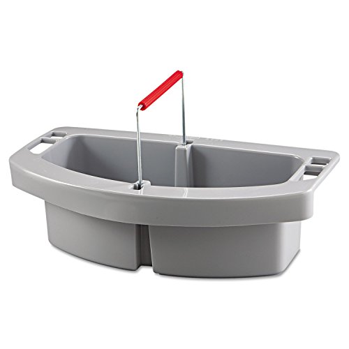 Image of Rubbermaid Commercial BRUTE Maid Caddy compatible with BRUTE 44 GAL Containers, Gray, for Cleaning Tool Storage for Wipes /Spray Bottles /Brushes /Dustpans /Scrubbers /Gloves