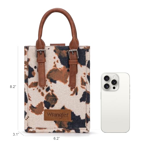 Wrangler Small Crossbody Bags for Women Aztec Cow Print Small Western Purse and Mini Handbag3