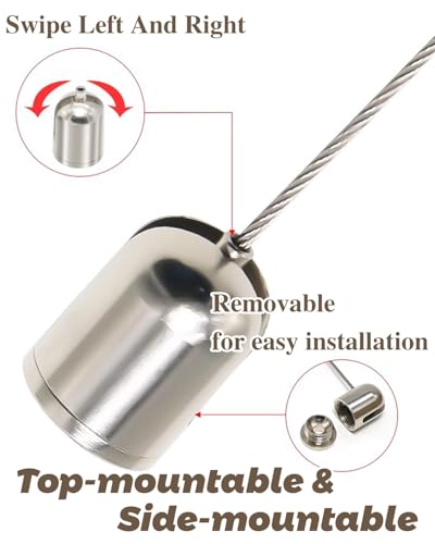 Kit para colgar cuadros con sistema de riel de pared y cables de acero 3