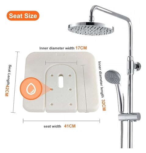Silla móvil para baño, altura ajustable, aleación de aluminio, silla plegable para personas mayores, silla de ducha, cubeta para inodoro, silla de transporte con frenos en 4 ruedas (360°)(A) miniatura 6