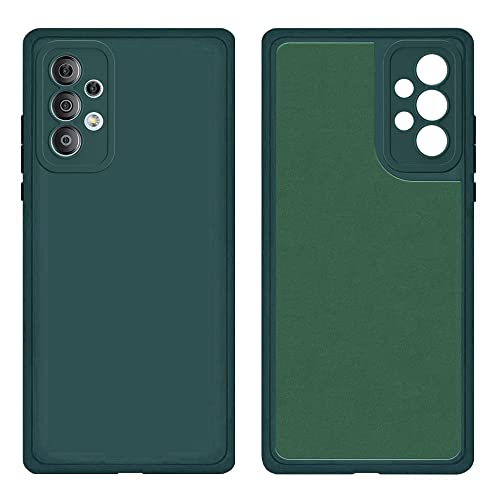 Image of WOW IMAGINE Ultra Slim Soft Rubberised Back Cover | Inner Velvet Fabric Lining | Matte Silicone Flexible Camera Protection Back Case for Samsung Galaxy A33 5G - Green