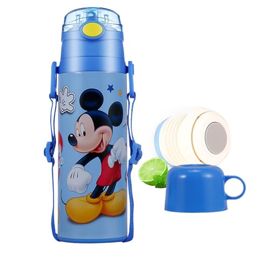 スパイダーマン キャプテン・アメリカ ミッキー 水筒 子供 贈り物 真空断熱 480ml ストローボトル 316ステンレス 2way 通勤 通学 誕生日 子ども かわいい 保冷 保温 持ち運び プレゼント キャラクター グッズ 祝い スポーツボトル キッズ