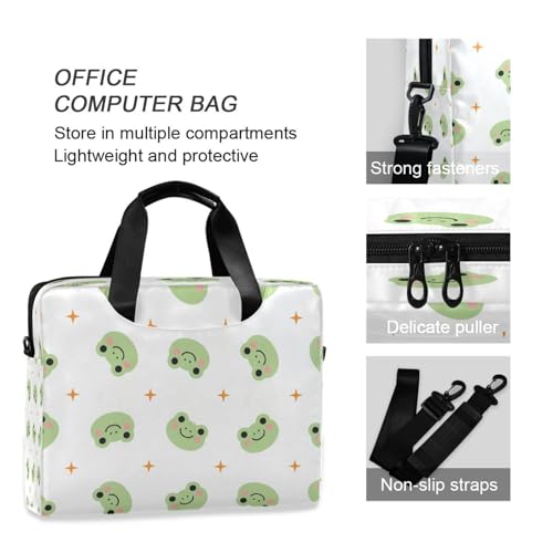Bolso para laptop senya con diseño de rana verde miniatura 6