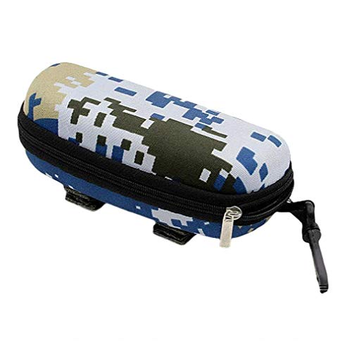 Tarnung Sonnenbrillen Fall, Mode Militär Gläser Box, Eva-Brillen-Hüllen mit Gürtelclip, Blau, 1PC Cover
