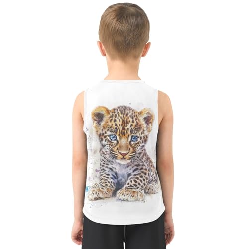 Cub Watercolor Boys Tank Tops Sleeveless Tank Top Shirts Undershirts for 3-15 Years,3T3