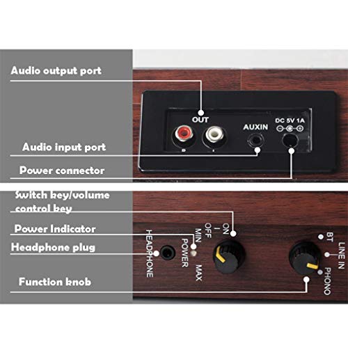 Tourne-Disque Bluetooth avec Haut-parleurs intégrés et Lecteur de phonographe Vintage à entraînement par Courroie USB 3… - Les Beatles, Paul McCartney, John Lennon, RIngo Starr, George Harrison Tourne-Disque Bluetooth avec Haut-parleurs intégrés et Lecteur de phonographe Vintage à entraînement par Courroie USB 3… – Image 6