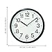 Seiko QXA756KLH Wall Clock, Black, 12 Inch