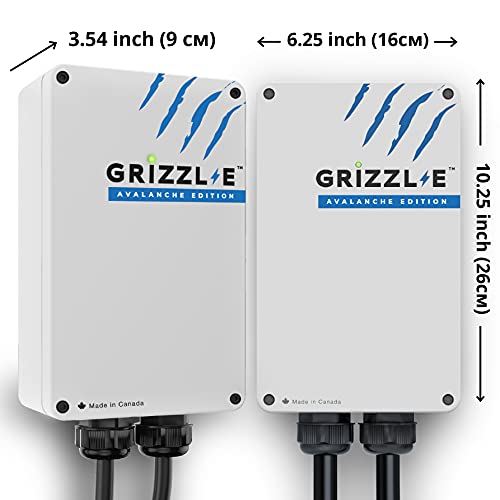 Grizzl-E Level 2 Smart EV Charger, 16/24/32/40 Amp, NEMA 14-50 Plug, 24 feet Premium, Indoor/Outdoor Car Charging Station (Avalanche Edition)
