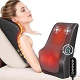 Snailax Cordless Shiatsu Neck Massager with Heat & Vibration, Back Neck Shoulder Massager for Pain Relief Deep Tissue, 4D Kneading Back Massage Pillow, Rechargeable Portable Massage