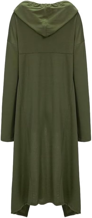 Womens Asymmetric Hem Long Sleeve Loose Casaul Hoodies Sweatshirts Tunic Tops - Image 6