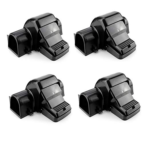 eXuby Pet-Safe & Child-Safe Rat Traps w/Tunnel Design – Dual Entry for Better Capture Rate - No Harmful Poison - Prevents Accidental Triggering - Avoid Finger Snapping - Setup in Seconds. (4 Pack)