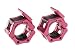 Lock-Jaw 2 Inch Pro Locking Olympic Barbell Collar Pair PINK - Bar Clamps for Women's Fitness and Weight Training