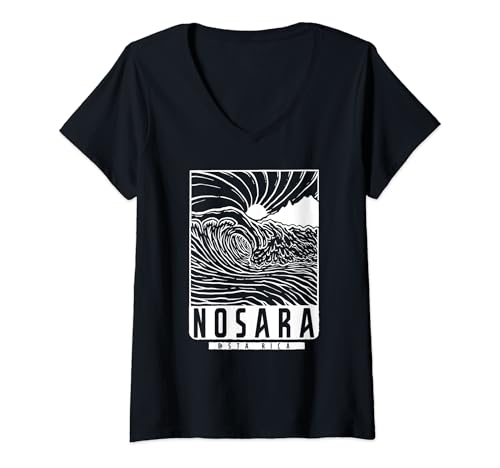 Womens Nosara Costa Rica V-Neck T-Shirt